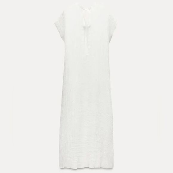 ZARA 100% LINEN TUNIC DRESS ZW COLLECTION - Picture 6 of 9